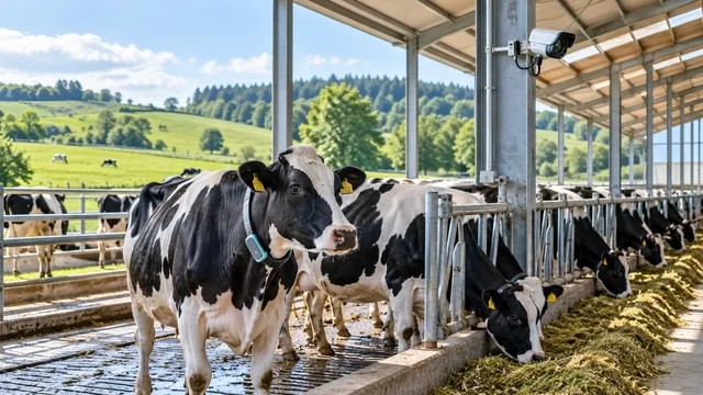 Camera and sensor monitoring in a modern dairy farm